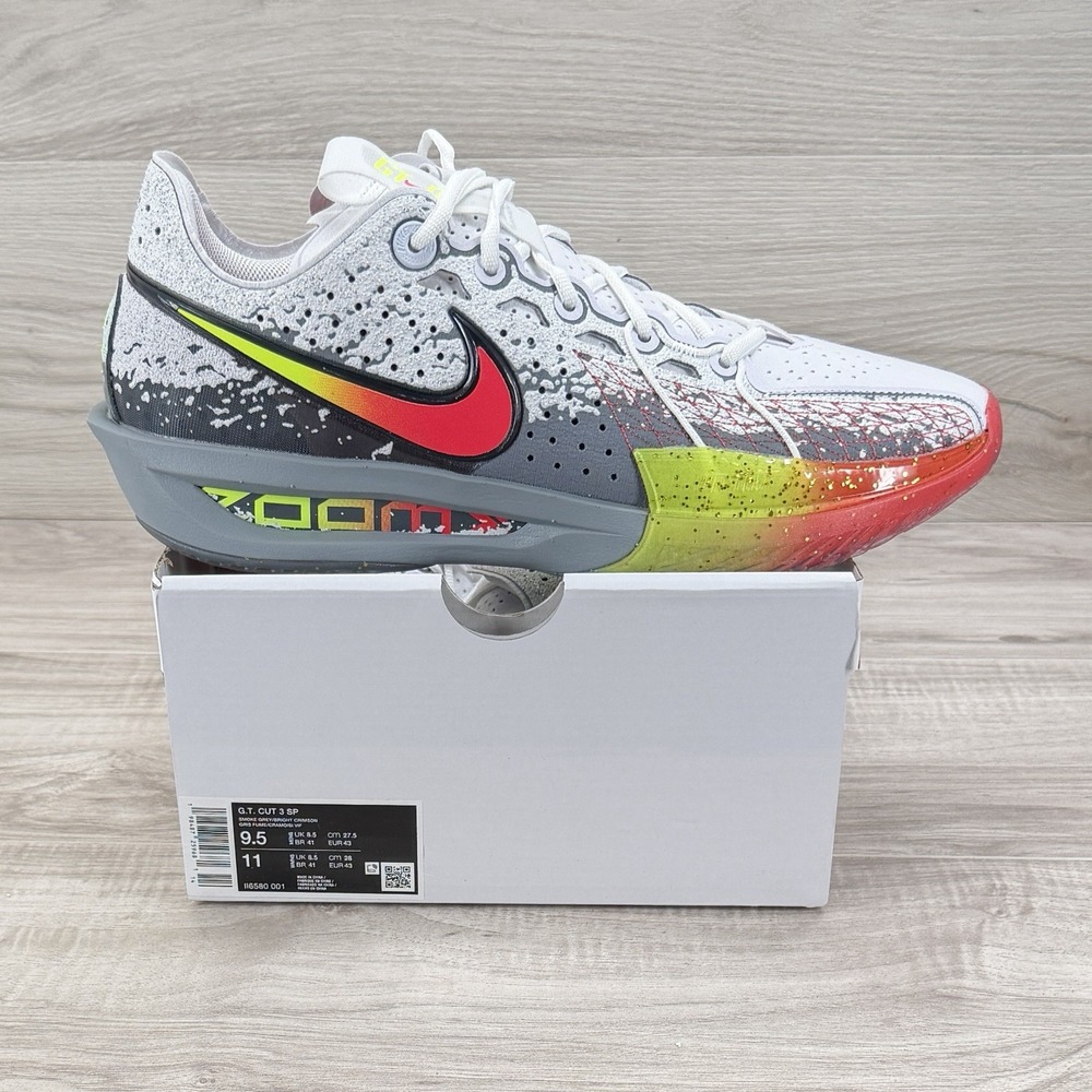 Nike Air Zoom GT Cut 3 SP Christmas Smoke Grey Bright Crimson Sz 9.5 II6580-001